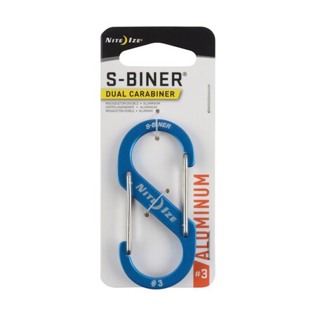 Nite Ize S-Biner Aluminum Blue Dual Carabiner Key Chain SBA3-03-R6